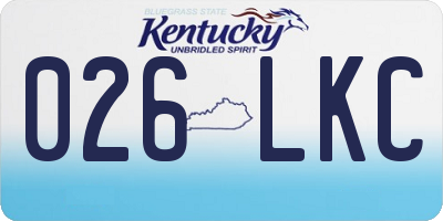 KY license plate 026LKC