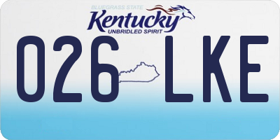 KY license plate 026LKE