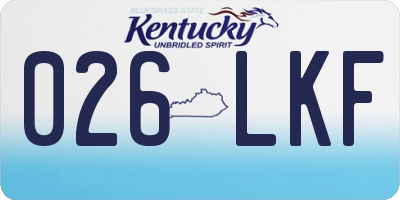 KY license plate 026LKF