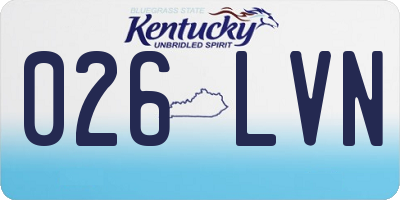 KY license plate 026LVN