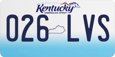 KY license plate 026LVS