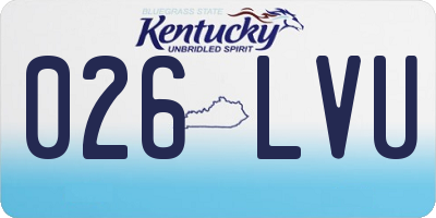 KY license plate 026LVU