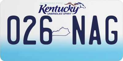 KY license plate 026NAG