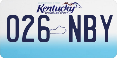 KY license plate 026NBY