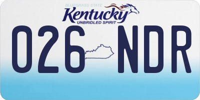 KY license plate 026NDR