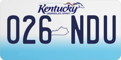 KY license plate 026NDU