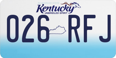 KY license plate 026RFJ