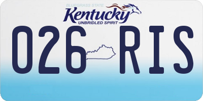 KY license plate 026RIS
