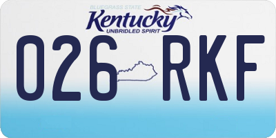 KY license plate 026RKF