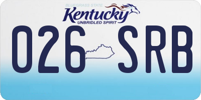 KY license plate 026SRB