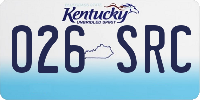 KY license plate 026SRC