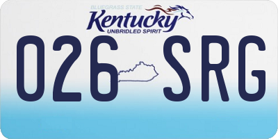 KY license plate 026SRG