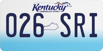 KY license plate 026SRI
