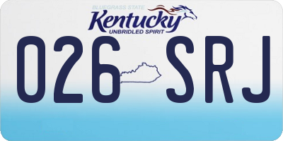 KY license plate 026SRJ