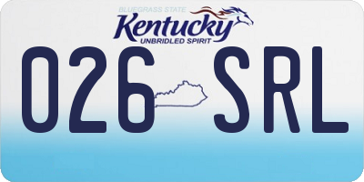 KY license plate 026SRL