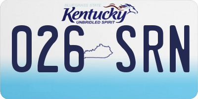 KY license plate 026SRN
