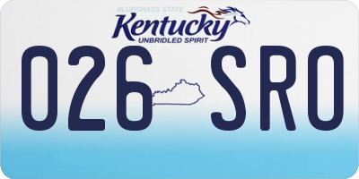 KY license plate 026SRO