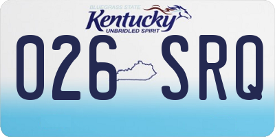 KY license plate 026SRQ