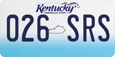 KY license plate 026SRS