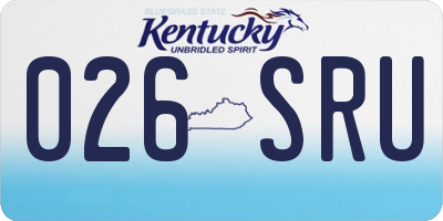 KY license plate 026SRU
