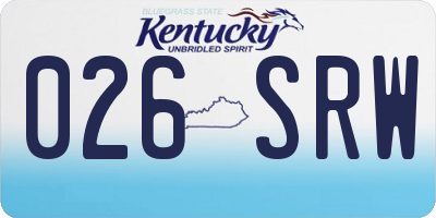KY license plate 026SRW