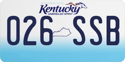 KY license plate 026SSB