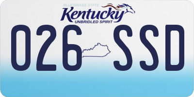 KY license plate 026SSD
