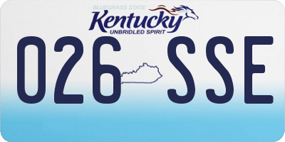 KY license plate 026SSE