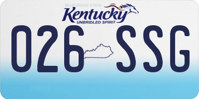 KY license plate 026SSG