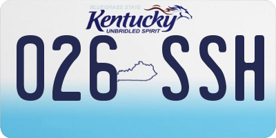 KY license plate 026SSH