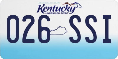 KY license plate 026SSI