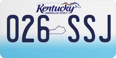 KY license plate 026SSJ