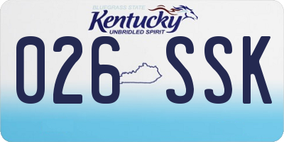 KY license plate 026SSK