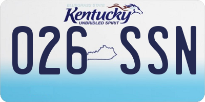 KY license plate 026SSN