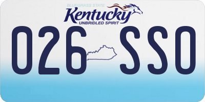 KY license plate 026SSO