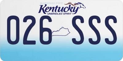 KY license plate 026SSS