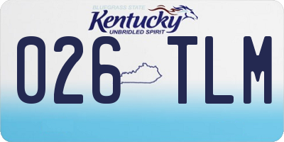 KY license plate 026TLM