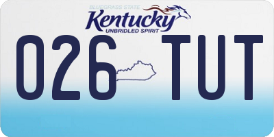 KY license plate 026TUT