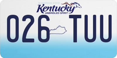 KY license plate 026TUU