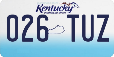 KY license plate 026TUZ