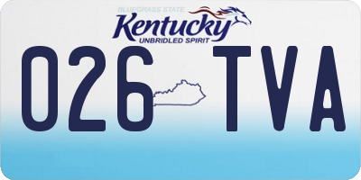 KY license plate 026TVA