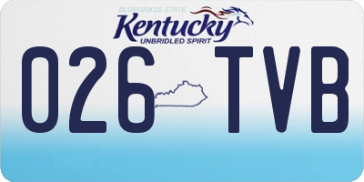 KY license plate 026TVB