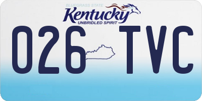 KY license plate 026TVC