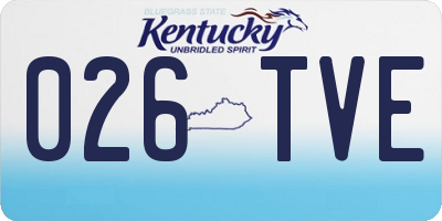 KY license plate 026TVE