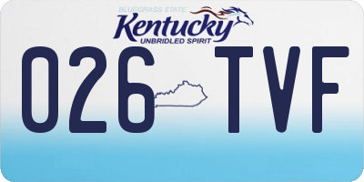 KY license plate 026TVF