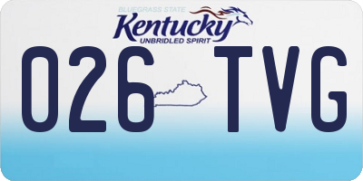 KY license plate 026TVG
