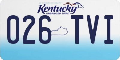 KY license plate 026TVI