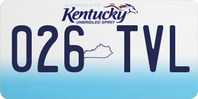 KY license plate 026TVL