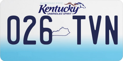 KY license plate 026TVN