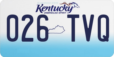 KY license plate 026TVQ